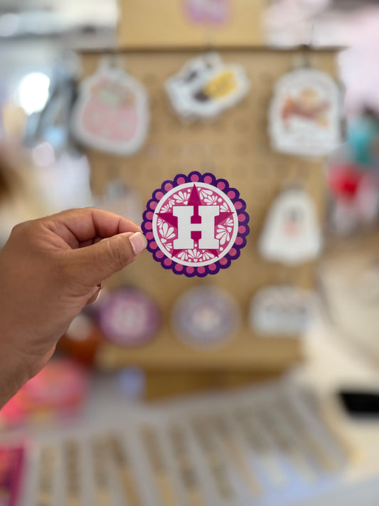Pink Astro Talavera Sticker