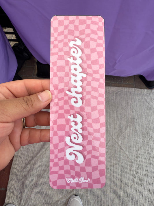 Next Chapter Checkered Bookmark