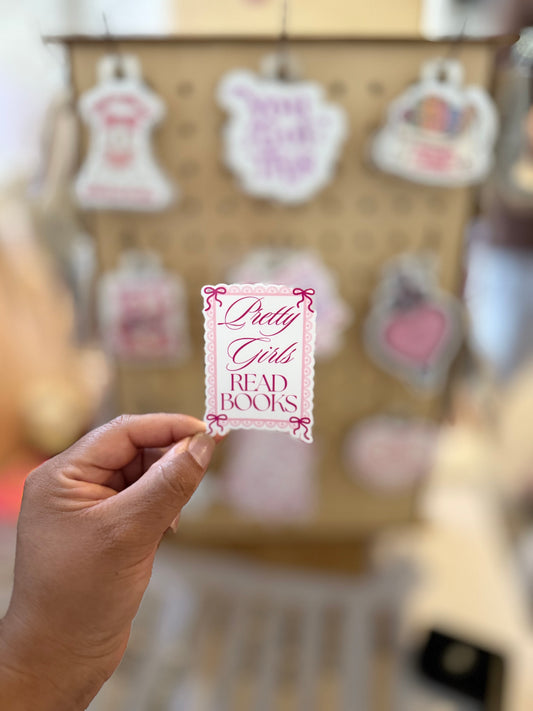 Pretty Girls Read Books Sticker