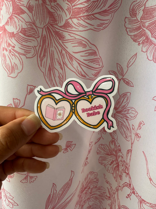 Bookish Babe Locket Sticker