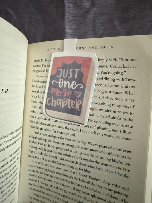 Just One More Chapter Book Magnet Bookmark