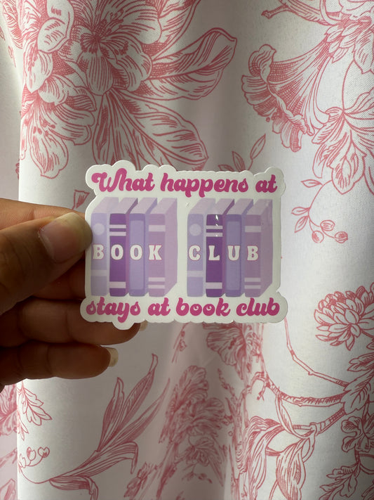 What Happens at Book Club Sticker